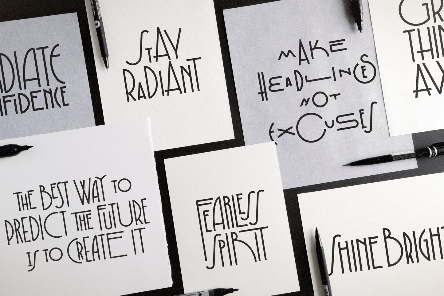 Modern Art Deco Lettering Toolkit