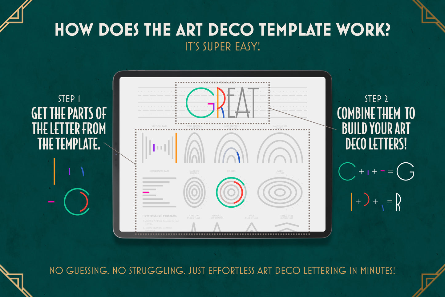 Modern Art Deco Lettering Toolkit