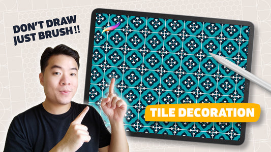 Tile Pattern Tutorial Part 2: Decorating Beautiful Square Tiles