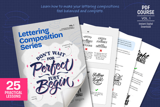 Lettering Composition Series (Vol. 1): Supporting Words - Small Words, Big Impact