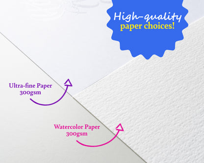 Watercolor Cards Set (300gsm Watercolor Paper)