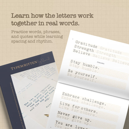 Typewritten by Hand: A Typewriter Lettering Workbook