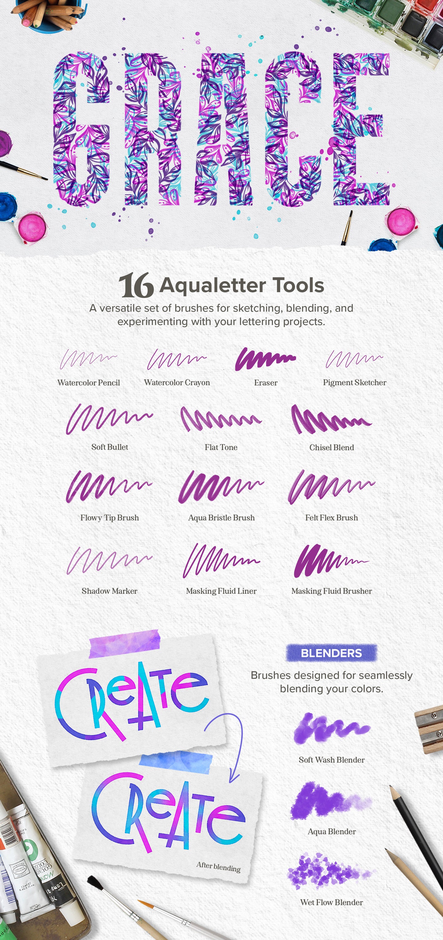 The Ultimate Lettering Toolbox - Watercolor