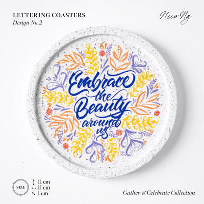 Gather and Celebrate: Individual Coaster (Design 2)