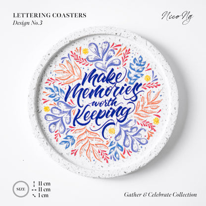 Gather and Celebrate: Individual Coaster (Design 3)