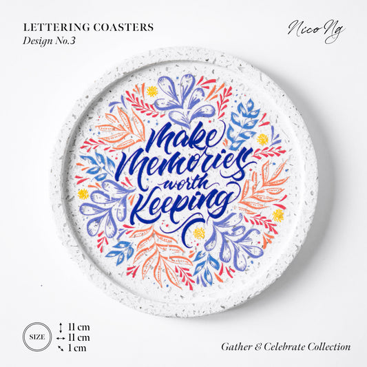 Gather and Celebrate: Individual Coaster (Design 3)