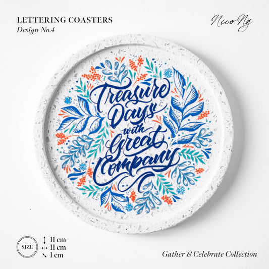 Gather and Celebrate: Individual Coaster (Design 4)