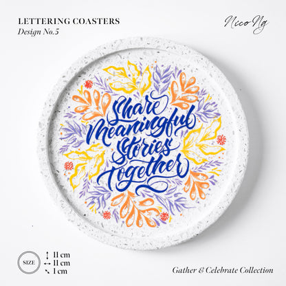 Gather and Celebrate: Individual Coaster (Design 5)