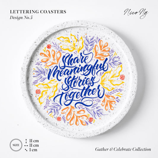 Gather and Celebrate: Individual Coaster (Design 5)