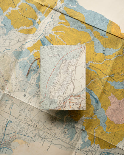 Handmade Vintage Japanese Map B6 Journal