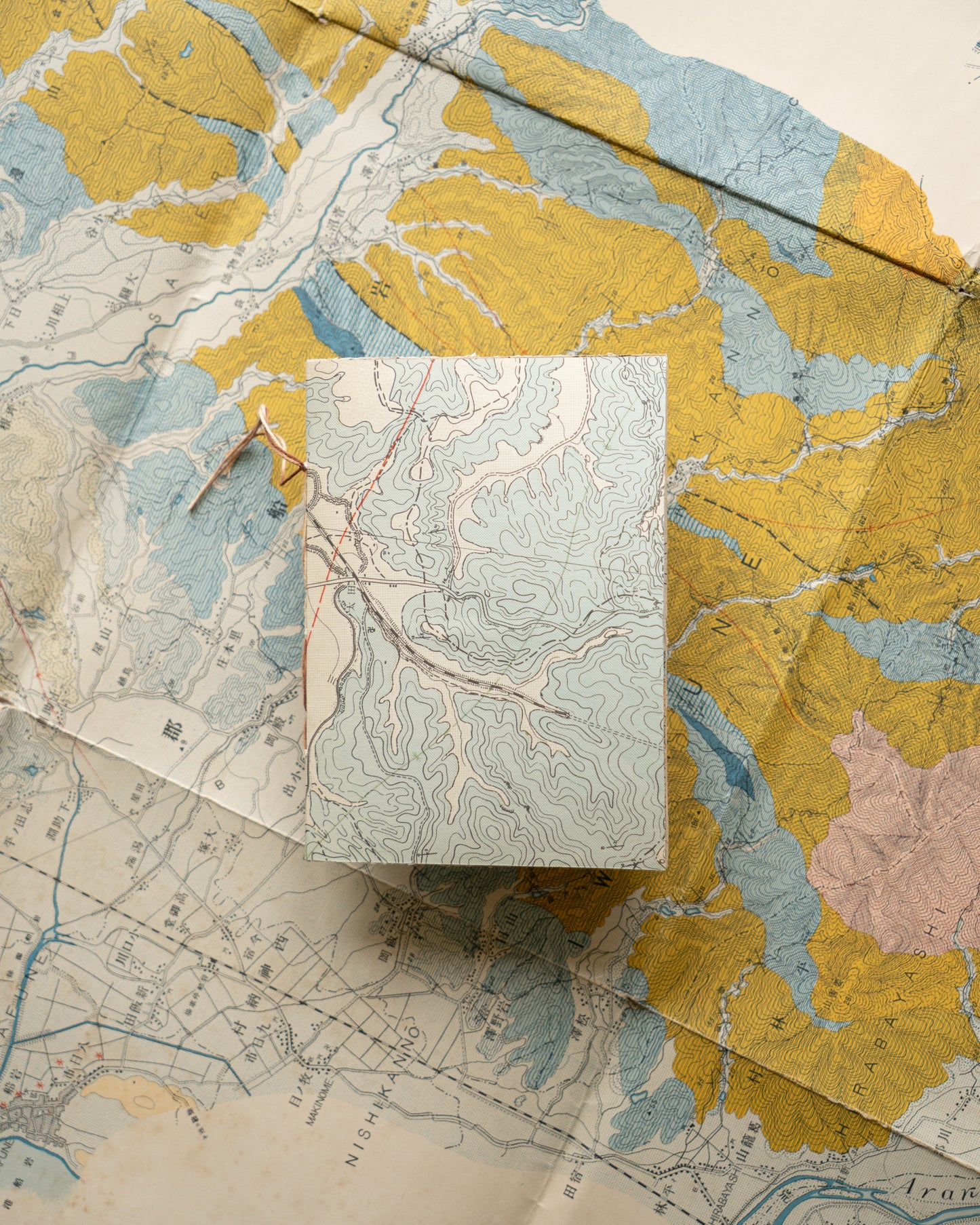 Handmade Vintage Japanese Map B6 Journal