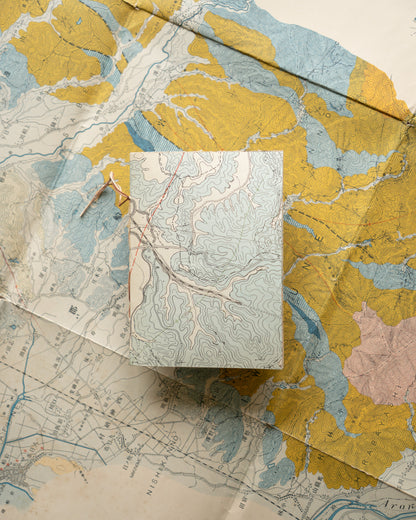 Handmade Vintage Japanese Map B6 Journal
