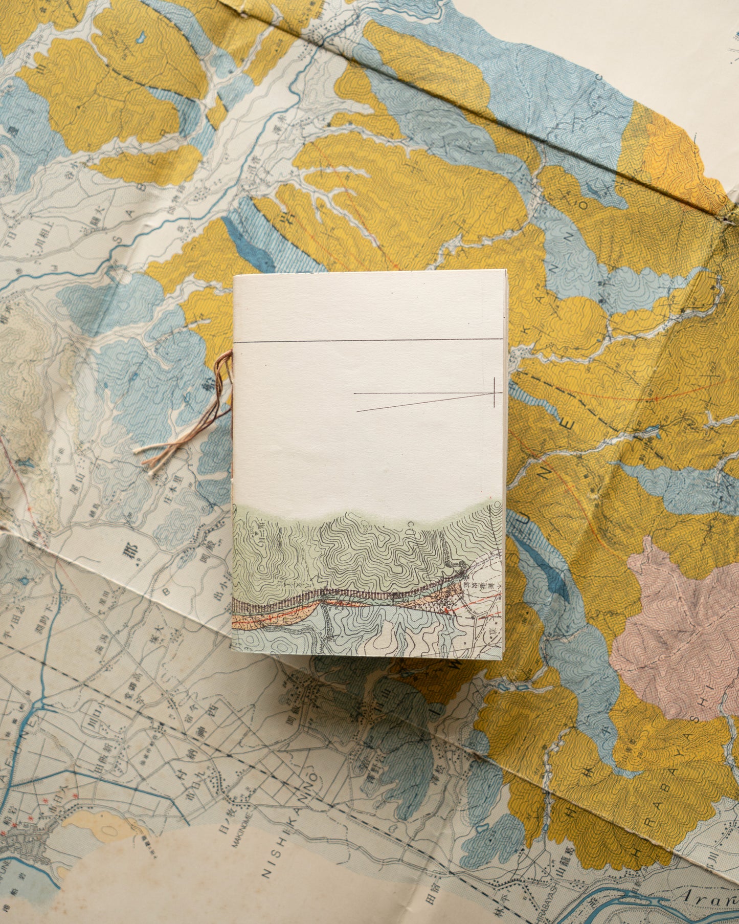 Handmade Vintage Japanese Map B6 Journal