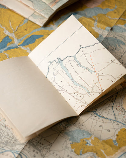 Handmade Vintage Japanese Map B6 Journal