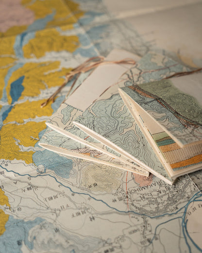 Handmade Vintage Japanese Map B6 Journal