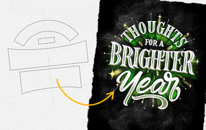 "Thoughts for a Brighter Year" Lettering Templates