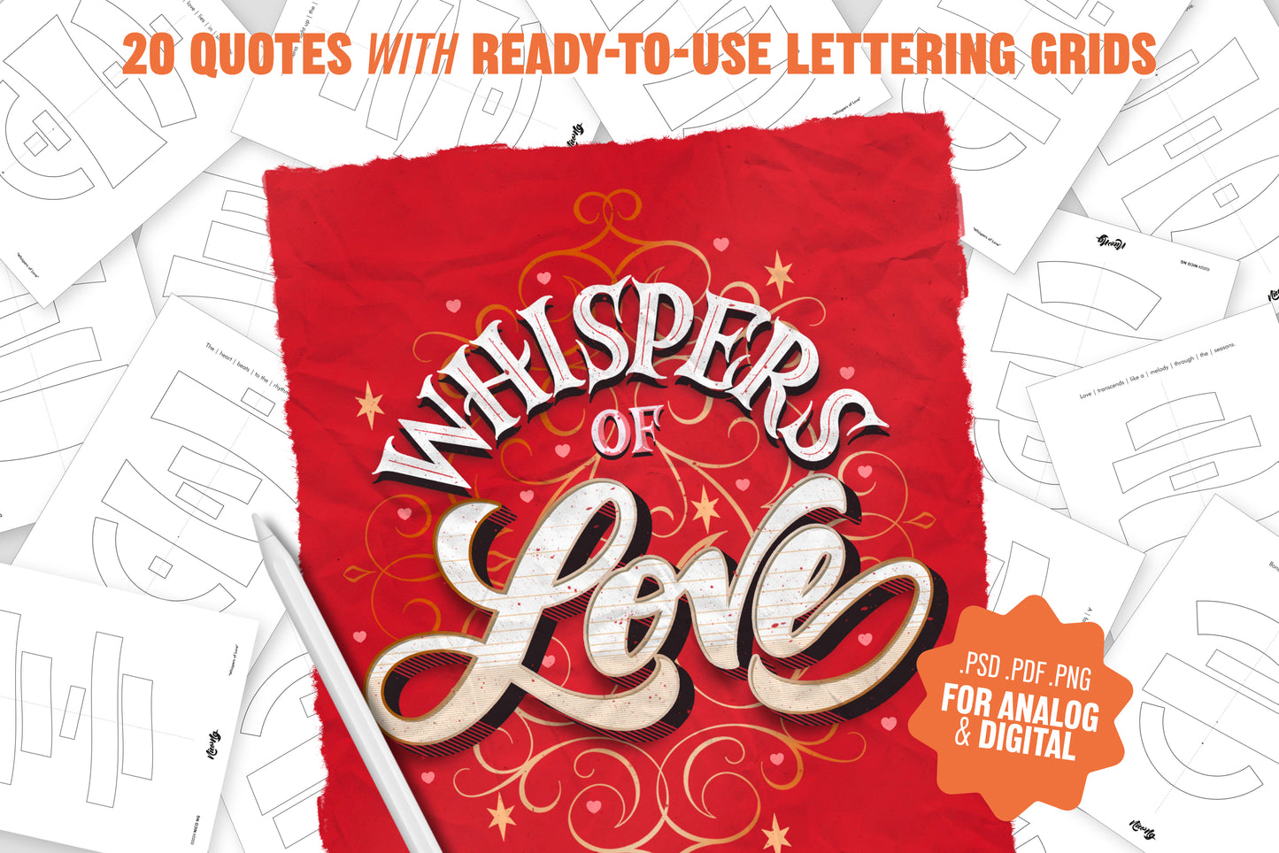 "Whispers of Love" Lettering Templates