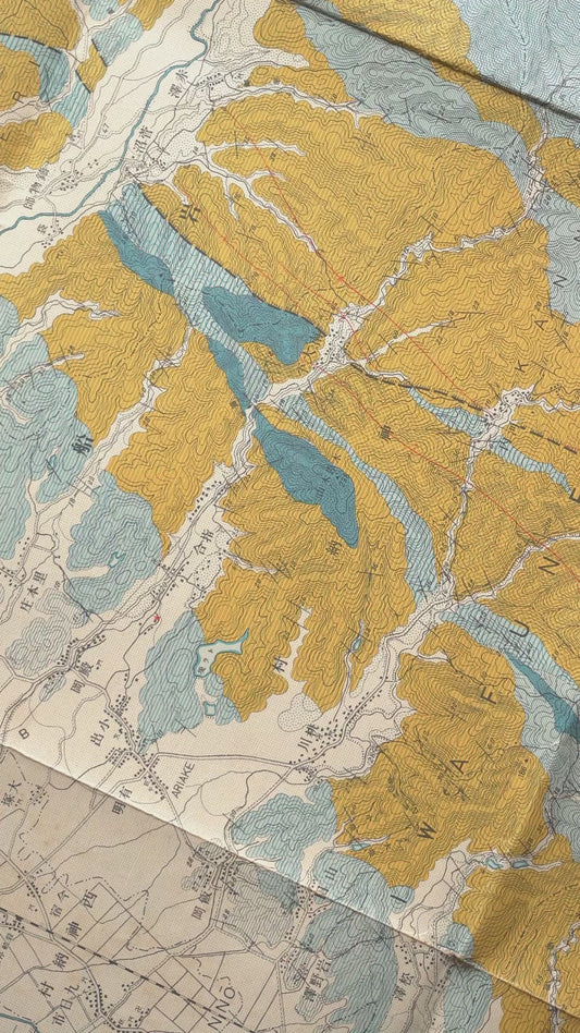 Handmade Vintage Japanese Map B6 Journal