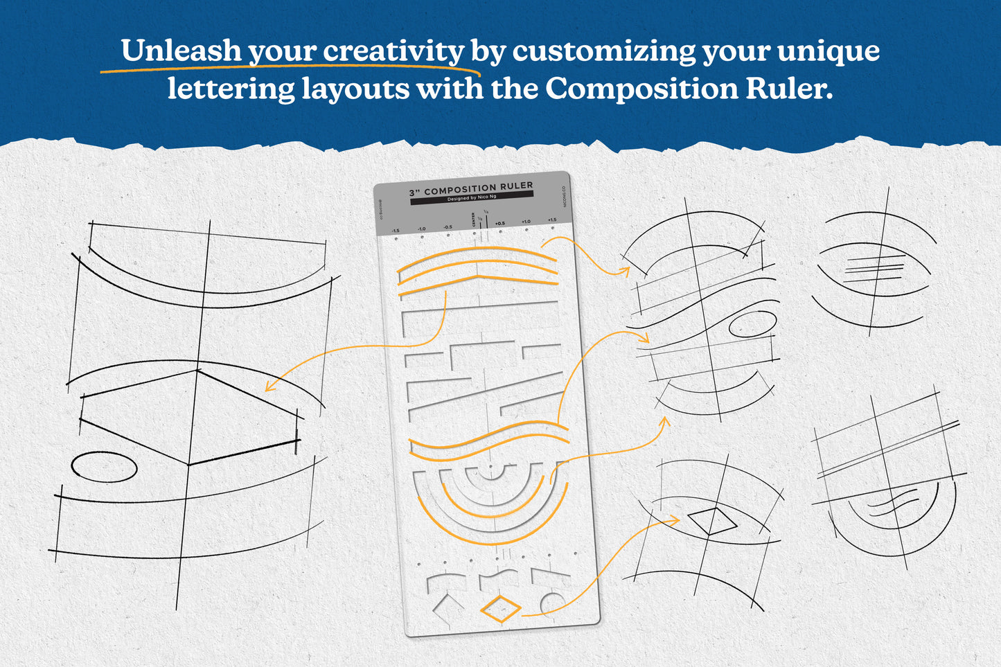 3-inch Composition Ruler by Nico Ng