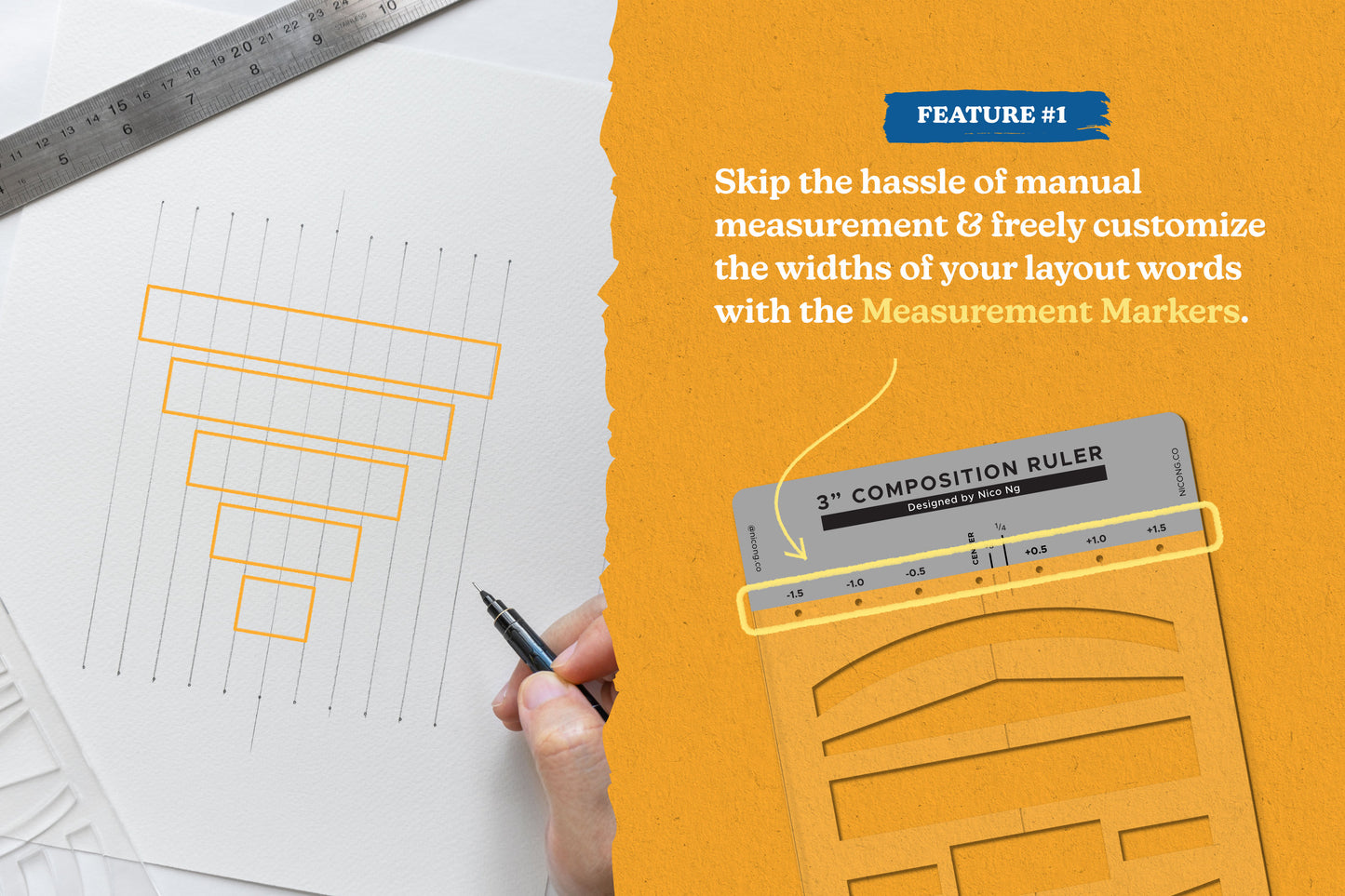 5-inch Composition Ruler by Nico Ng