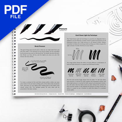 [PDF] Brush Lettering Workbook by Nico Ng