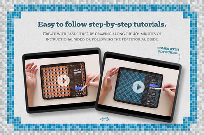 Tile Pattern Procreate Brushes & Textures